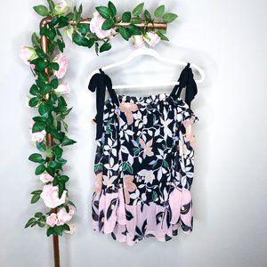 3/$30 LOFT Off the Shoulder Dark Floral Blouse